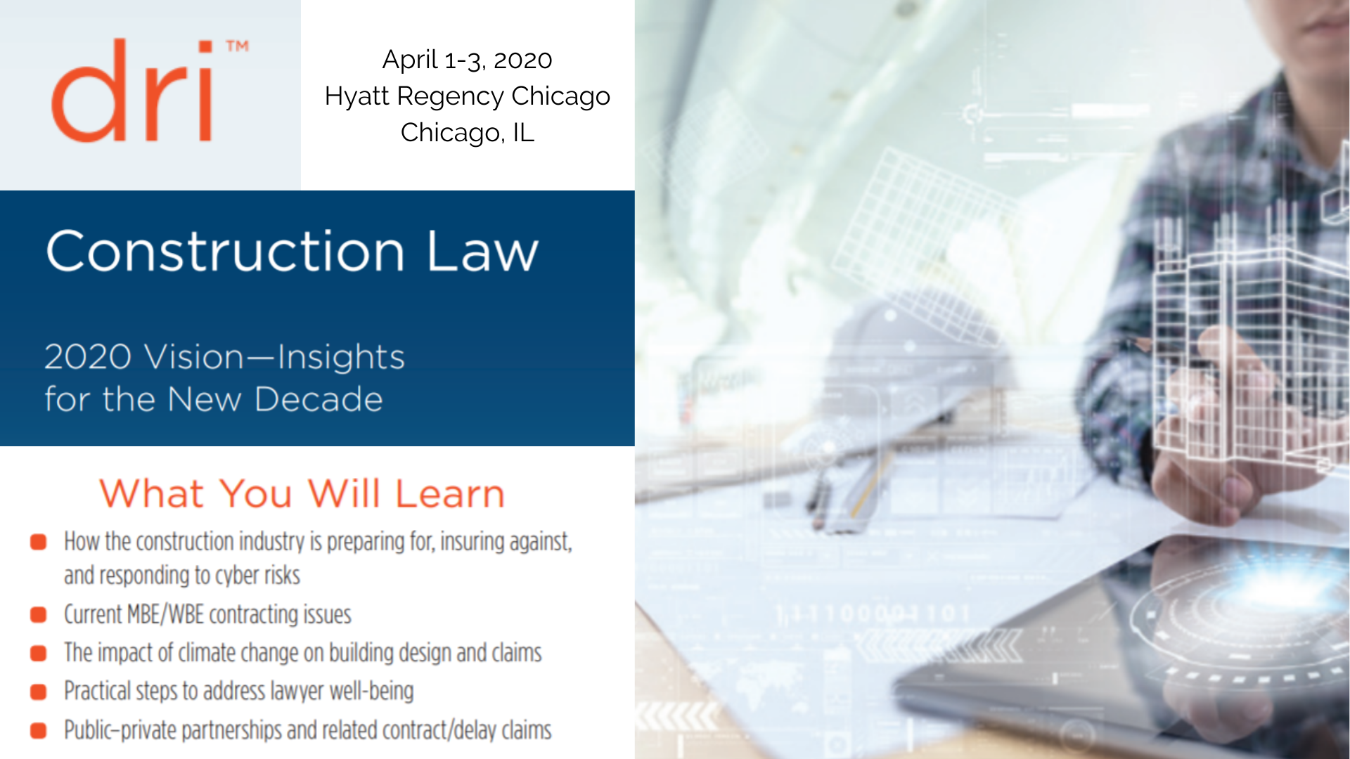 BM&S to Sponsor DRI Construction Law Conference to Be Held April 13